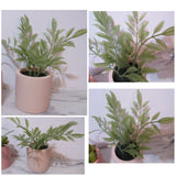 5" x 7" Artificial Greenery 1 Pot Beige  (Pot 2.5" x 2.5") Green Plant