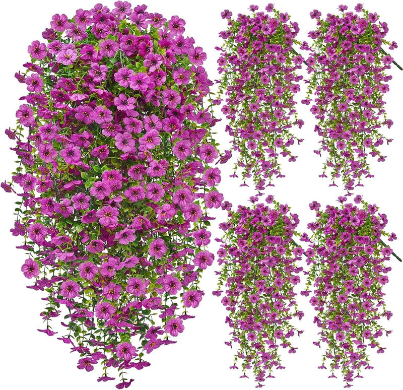 4Pcs Artificial Hanging Daisy Flowers Fake Plants In/Outdoor Home Garden Decor Flowering Plants
