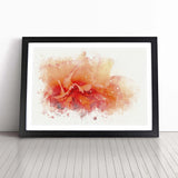 Orange Carnation Flower in Abstract Framed Canvas Wall Art Print Poster Picture Carnation
