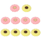 30mm Silicone Flower Beads, 10 Pcs Sunflower Bead, 2 Colors Sunflower