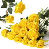 Hawesome 12PCS Artificial Silk Flowers Realistic Roses Bouquet Long Stem for ... Roses