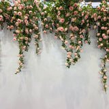Faux Rose Vine 190cm with Realistic Design for Home and Mall Decoration Roses