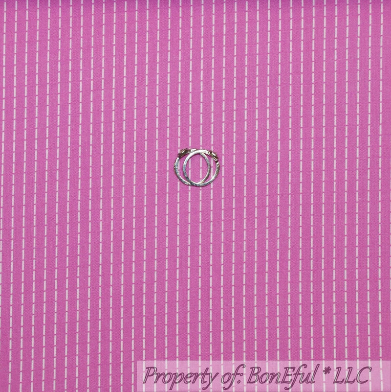BonEful Fabric FQ Cotton Quilt Pink White Flower Girl STRIPE Small Tiny Calico S Flowering Plants