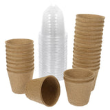 25 Pcs Plastic Nursery Garden Pots with Lids Clear for Plant Care Garden Plants