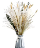 MUSUNNY Natural Dried Flower Bouquet,17" Dried Flowers for Vase,Dried Floral Dried Flower