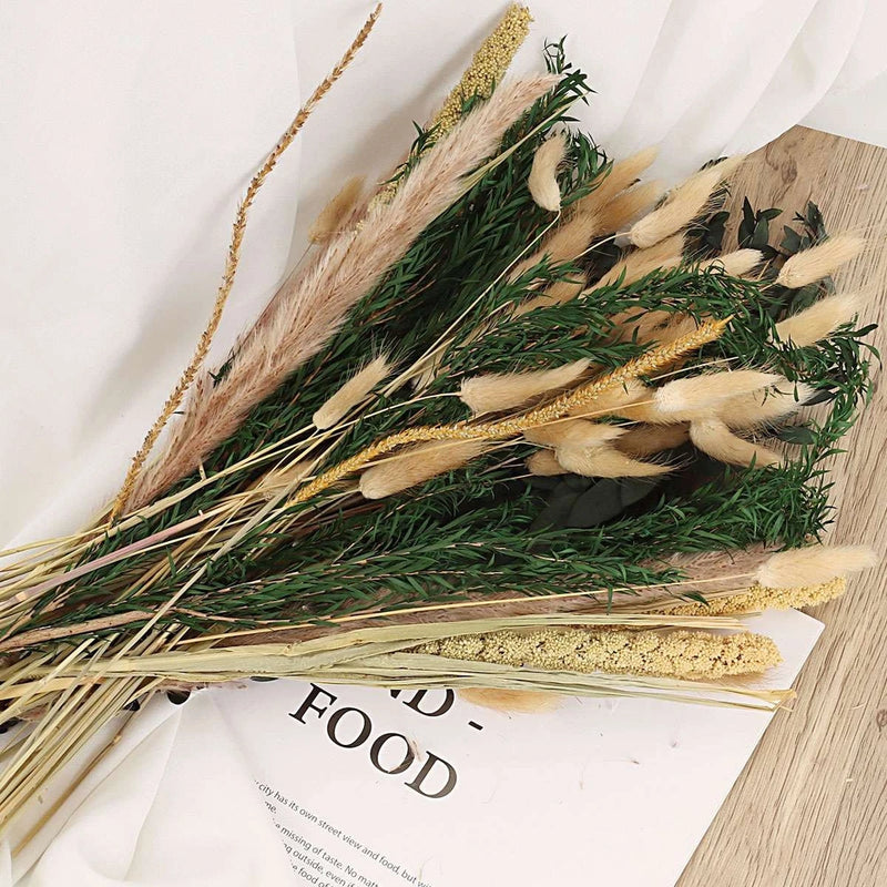 85Pcs Natural Dried Pampas Grass Reed Flower Bouquet Total Decor Wedding Party Pampas Grass