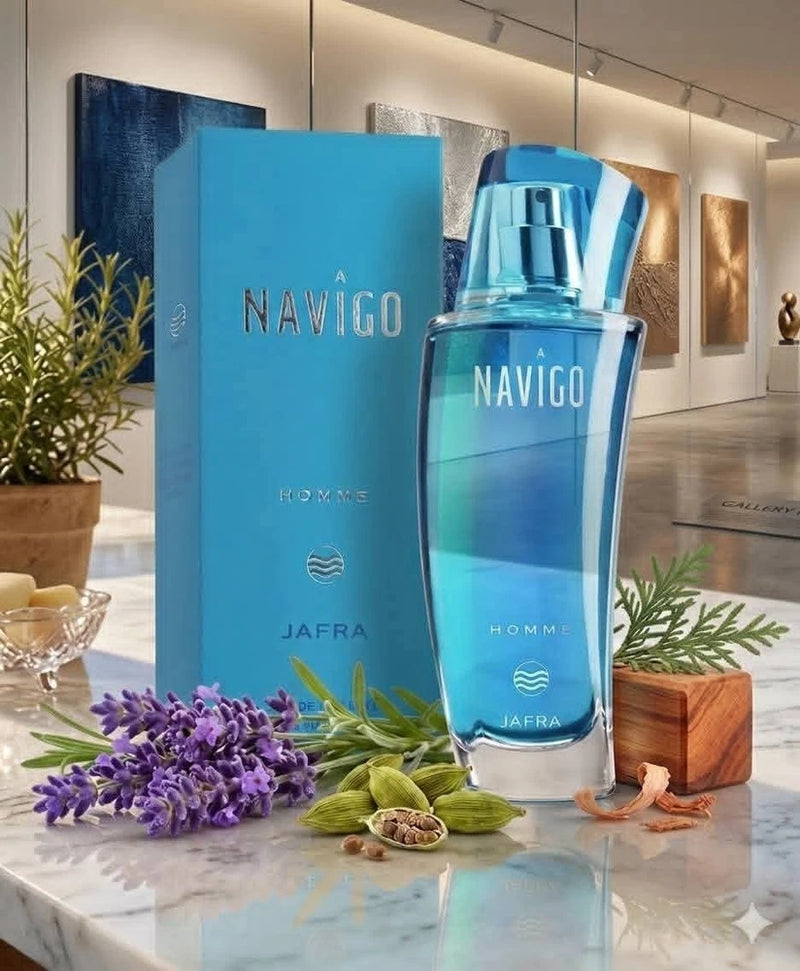JAFRA Navigo Homme Eau de Toilette Spray for Men Lavender Cardamom Scent EDT