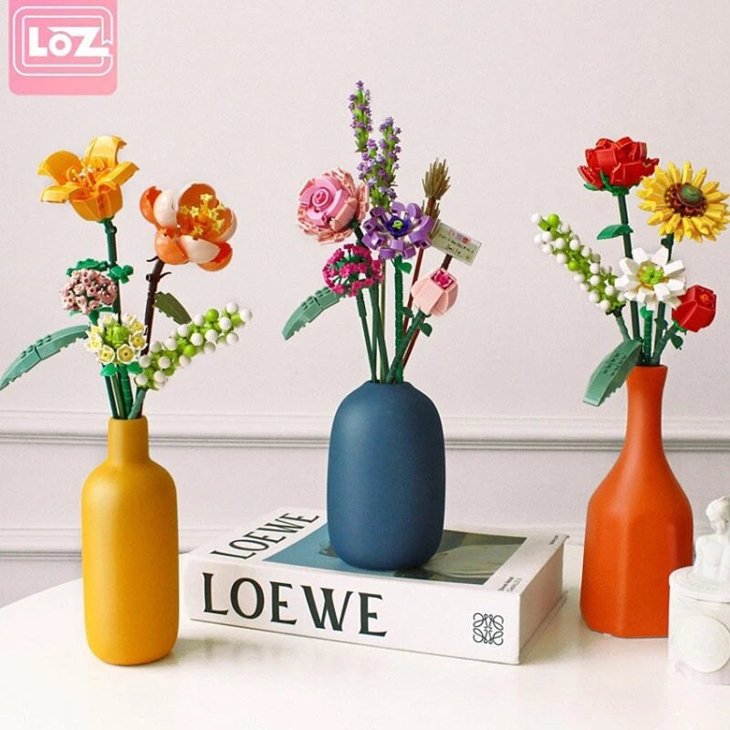 LOZ Flower Bouquet Building Blocks Kit DIY Flowers Block Toy Set Valentine's Day Bouquet