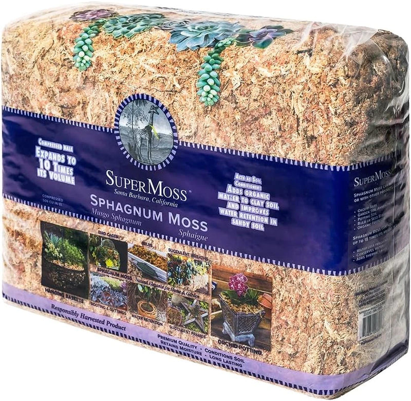 (22330) Orchid Sphagnum Moss Dried, Natural, 2.1lbs Small Bale Orchids