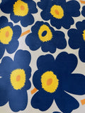 BOLD BLUE YELLOW FLOWER COTTON DECOR FABRIC MARIMEKKO UNNIKO STYLE 64Ó WIDE BTY Flowering Plants