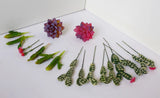 Artificial Plant 18 Pcs Succulents Mini Cute Flowers Grass Flocking Cactus (#13) Flowering Plants