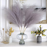 4Pcs Gray Long Pampass Grass Branches 35'' Artificial Pampas Grass Natural Pampa Pampas Grass