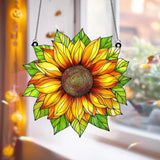 Sunflower Acrylic Suncatcher Window Hanging Floral Decor Sunflower