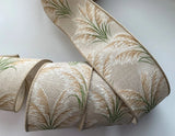 Pampas Grass Ribbon, 2 1/2 " Wide, Wired Edge, 3 YARDS Pampas Grass