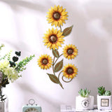Metal Sunflower Wall Decorations Garden Wall Art Outdoor Indoors Floral Decor Sunflower