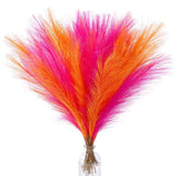 Alecono Pampas Grass 17in __________, Orange and Hot Pink Artificial Faux Flu... Pampas Grass