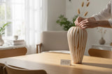 16.5" Large Abstract Sculptural Ceramic Vase for Pampas Grass Pampas Grass