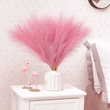 Faux Pampas Grass, 17 Inch Pompas Stems, Valentine Vase Filler, Pink Pampas Grass