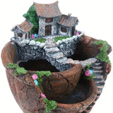 Fairy Garden Planter Pot Creative House Hanging Design orange Succulent Holder 7 Garden Plants