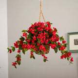 28Ó Bougainvillea Artificial Hanging Basket UV (Indoor/Outdoor) Home Decor. Flowering Plants