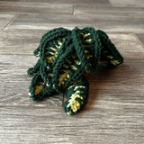 NWT Handmade Crochet Plant Potted Faux Succulent Green Yellow Small Decor Accent Green Plant
