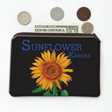 Gift Coin Purse : Sunflower Kansas Flower Floral Yellow Decor Sunflower