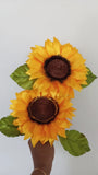 Sunflower Satin Ribbon artificial flower bouquets Fully Handmade Bouquet