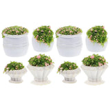 8PCS Miniature Flower Bed Model Landscape Green Plant Decor DIY Supplies Scenery Green Plant