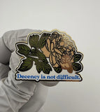 Decency Is Not Difficult Peony Flower Enamel Lapel Pin Peony
