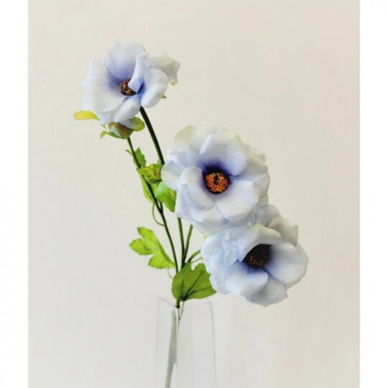 Blue Butterfly Ranunculus Spray With Bud Artificial Flowers Ranunculus