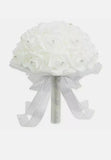 Wedding Bouquet Artificial Flowers & rhinestones White 9 x 12 in Beautiful Bouquet