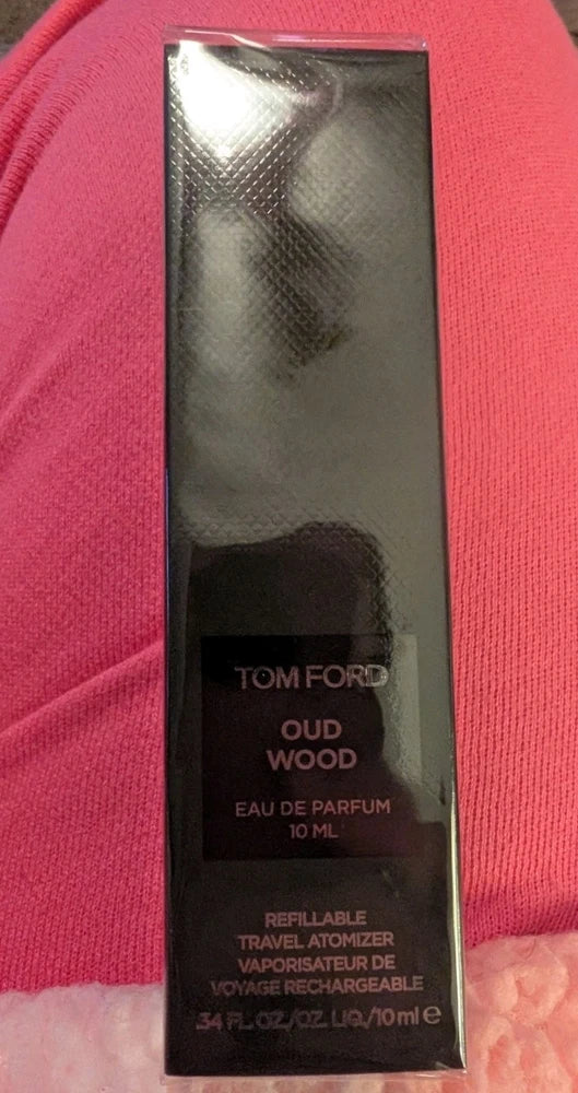 TOM FORD OUD WOOD Eau De Parfum 10ml Refillable Travel Atomizer Spray New Sealed EDP