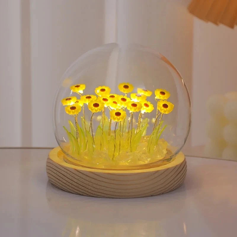 Sunflowers Flower Lamp LED Sunflower Night Light Decorative Table Desk Lamp Sunflower