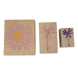 Hero Arts Stamp Lot Sunflower Blossom Button Flower Outline Real Star Daisy Sunflower
