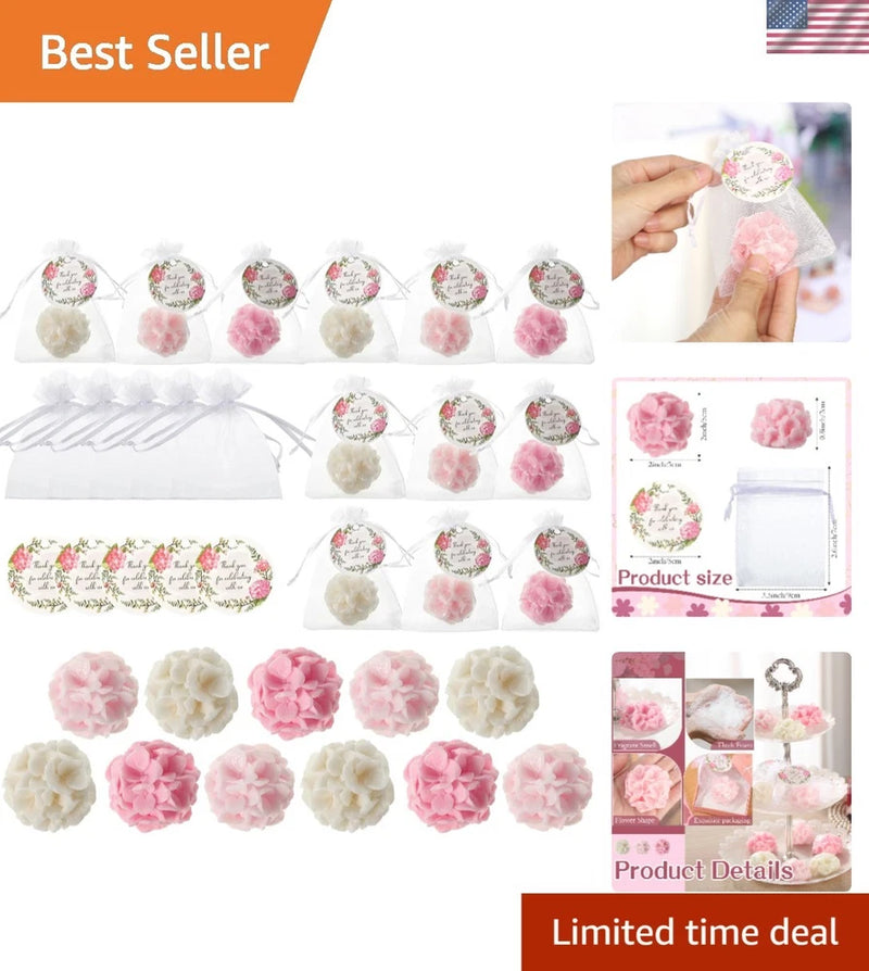 Flower Soaps Wedding Party Favors Hydrangea Mini Soaps Gift Sets 24pcs Hydrangea