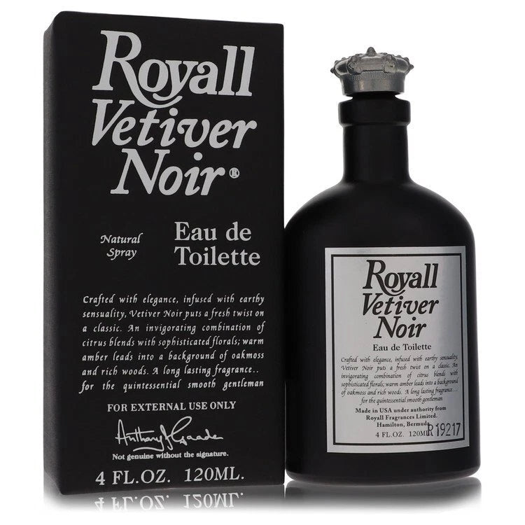 Royall Vetiver Noir by Royall Fragrances Men's Eau de Toilette Spray 4 oz EDT
