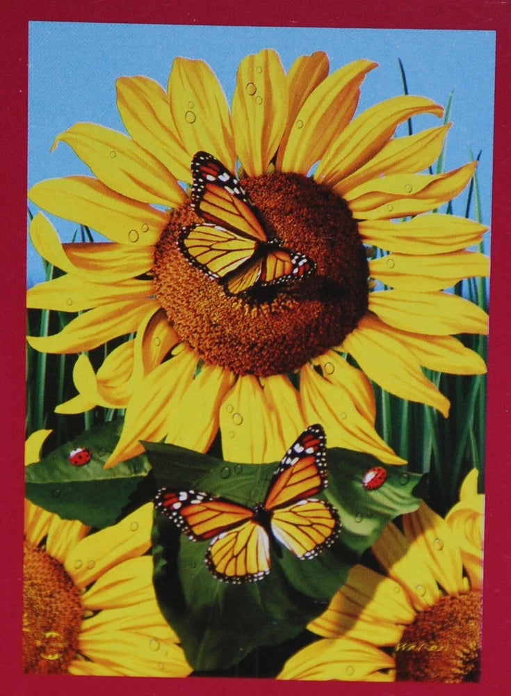 "Sunflower Field" Decorative Garden Flag 18"x12.5 Sunflower