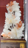 17''Chinese Jade Carved Fengshui Hollow out Peony Flower Tree Statue Sculpture Peony