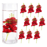 10 Pcs Floating Flowers for Centerpieces Artificial Hydrangea, Red Hydrangea