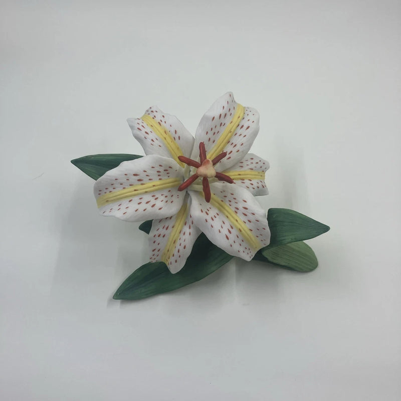 Vintage 1989 Lenox Fine Porcelain Flower Lily Figurine Garden Collection Flowers Lily