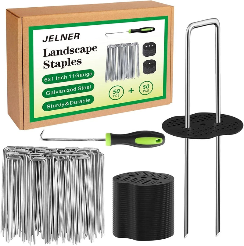 Garden Stakes,Tent Stakes Landscaping Fabric SOD Pins for Weed Fabric Barrier Garden Plants