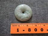 NEW Jadeite Peony Round Flower Jade Pendant Peony