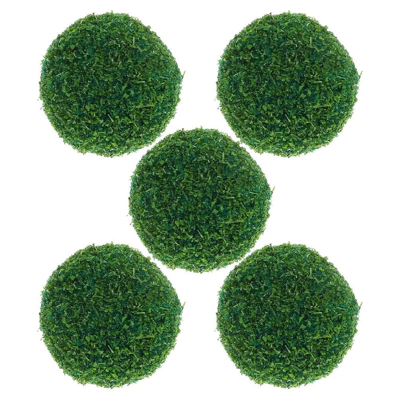 5 Pcs Faux Artificial Topiary Green Decorative Grass for Outdoors Green Plant
