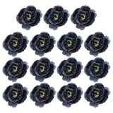 15Pcs Artificial Flower Head Fake Flowers Heads Bulk Silk Peony Heads Dark Blue Peony
