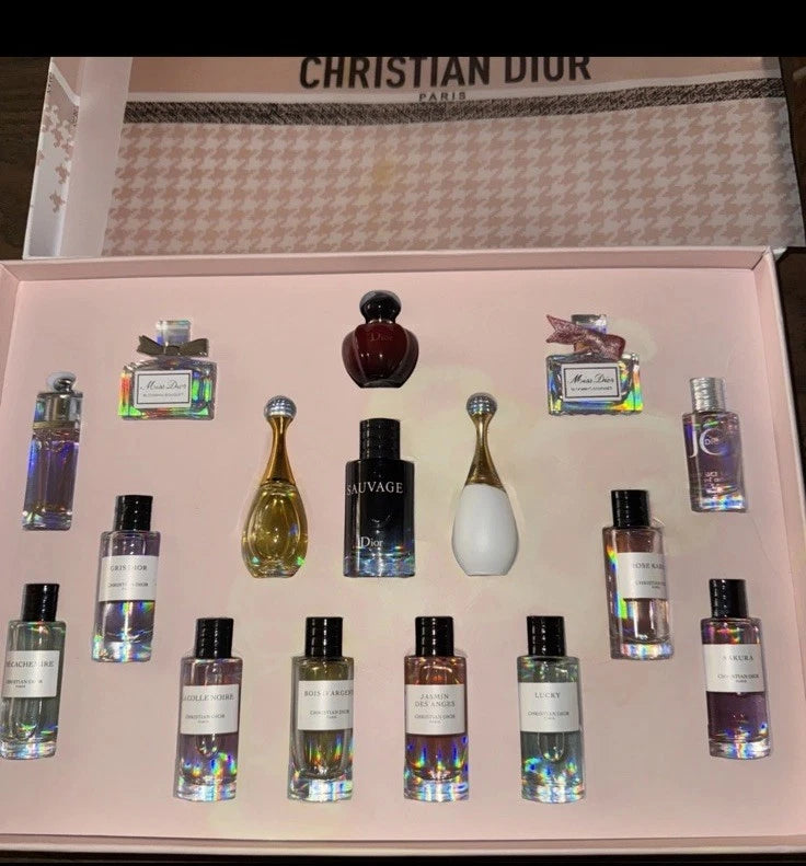 Christian Dior 15 Mini Perfume Gift Set EDP/EDT Women & Men New EDP