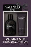 Valencio Black Valiant Men Fragrance & Aftershave Gift Set EDT + Aftershave EDT