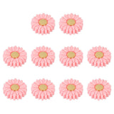 20mm Silicone Flower Beads, 10 Pcs Sunflower Bead, Pink Yellow Sunflower