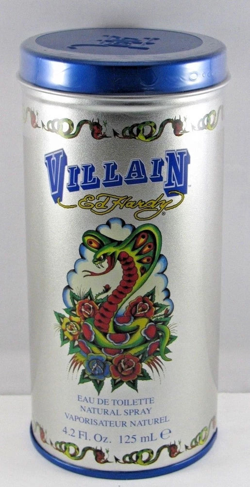 Villain by Ed Hardy Cologne for Men 4.2 oz / 125 ml EDT Spray - Brand New EDT