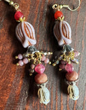 Tulips And Lilies Czech glass Flower Earrings Lily