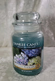 Yankee Candle Blue Hydrangea Large Jar - Classic Label  - NEW HTF Hydrangea